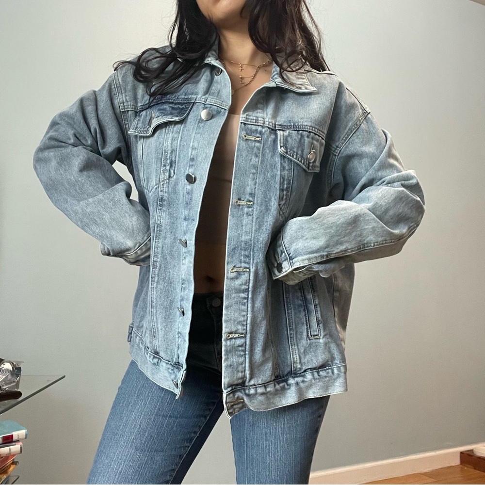 PRETTYLITTLETHING Classic Blue Denim Jacket